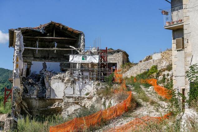 Il Borgo storico di Accumoli quattro anni dopo il sisma (LaPresse)