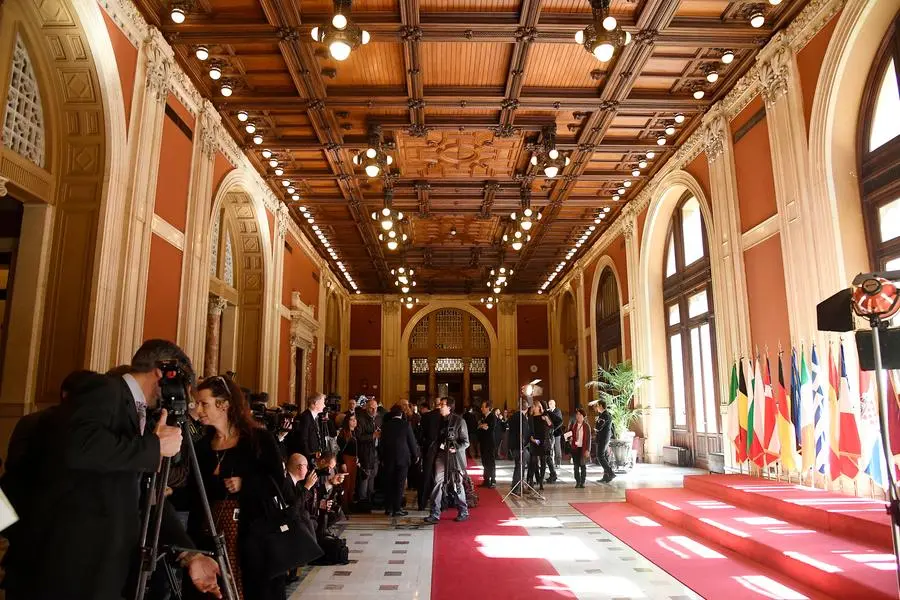 Roma, 17 marzo 2017.Camera 60 anni Trattati di Roma: Conferenza straordinaria dei Presidenti dei Parlamenti nazionali degli Stati membri e del Parlamento europeo.nella foto: il Transatlantico.© Marco Lanni Roma