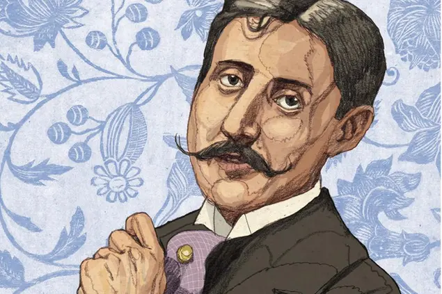 Mentre in Italia si ricordano i 700 anni dalla morte di Dante, in Francia la ricorrenza più importante in ambito culturale, quest’anno, sono i 150 anni dalla nascita di Marcel Proust. Nato a Parigi il 10 luglio del 1871, è ricordato soprattutto per essere l’autore della Recherche, un’opera monumentale.\\u00A0Illustrazione di Matteo Bergamelli