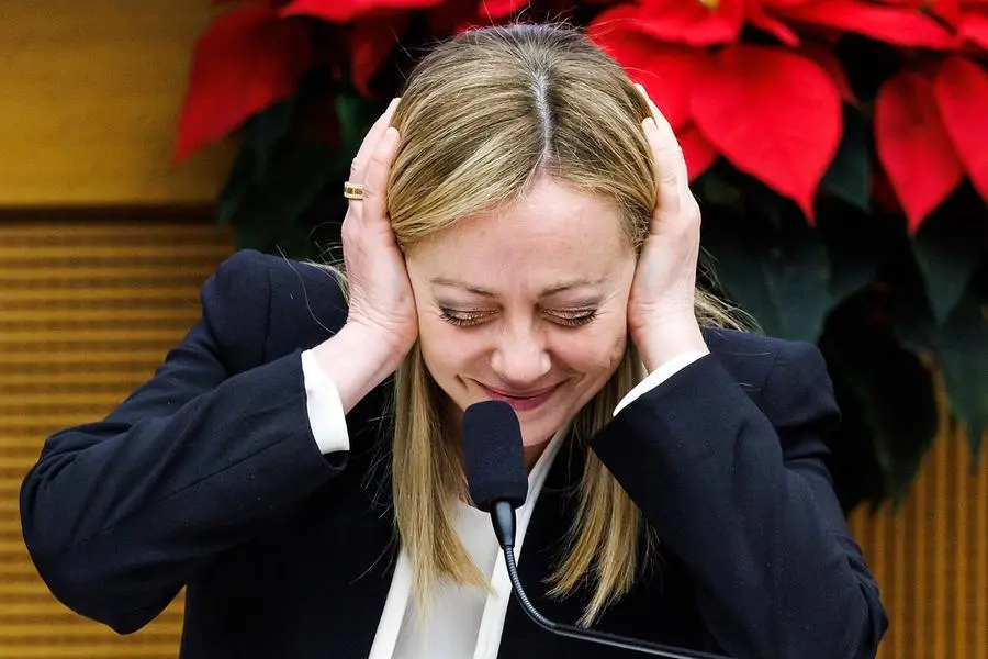 Foto Roberto Monaldo / LaPresse 29-12-2022 Roma Politica Conferenza stampa di fine anno del Presidente del Consiglio Giorgia Meloni Nella foto Giorgia Meloni 29-12-2022 Rome (Italy) Politics End of year press conference of the Prime Minister Giorgia Meloni In the pic Giorgia Meloni