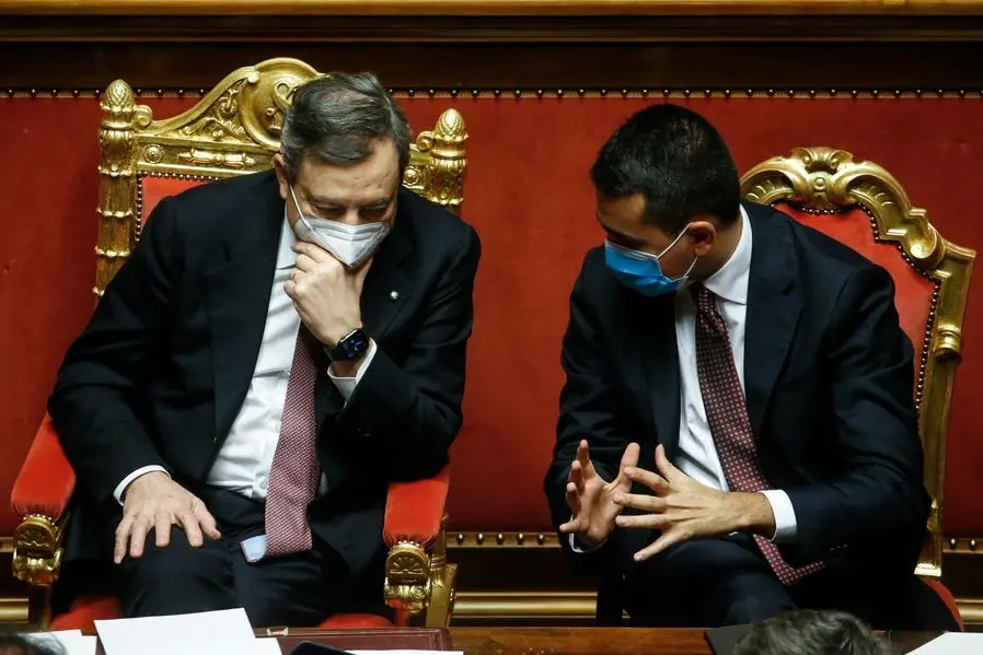 (Il premier Mario Draghi e il ministro degli Esteri Luigi Di Maio. Foto LaPresse)