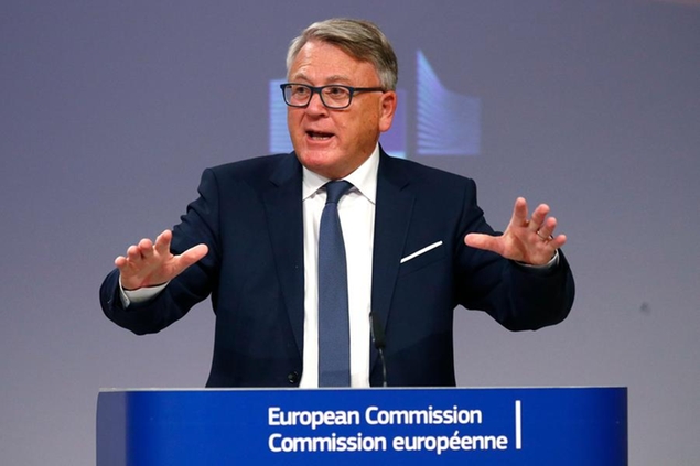 European Union Commissioner for Jobs and Social Rights Nicolas Schmit speaks during a news conference on the Youth Employment Support and Skills Agenda at EU headquarters in Brussels, Wednesday, July 1, 2020. (Francois Lenoir, Pool Photo via AP)