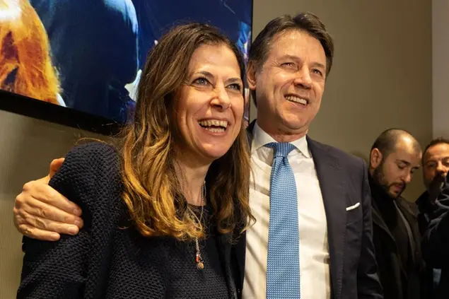 Alessandra Todde e Giuseppe Conte