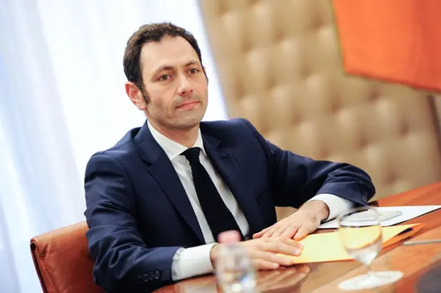 Foto LaPresse - Guglielmo Mangiapane 30/11/17 Palermo ITA Politica Il presidente della regione Sicilia Nello Musumeci presenta la giunta di governo alla stampa Nella foto: Ruggero Razza, assessore alla sanità Photo LaPresse - Guglielmo Mangiapane 30/11/17 Palermo ITA News The press meet the members of the Sicilian govern In the picture: Ruggero Razza
