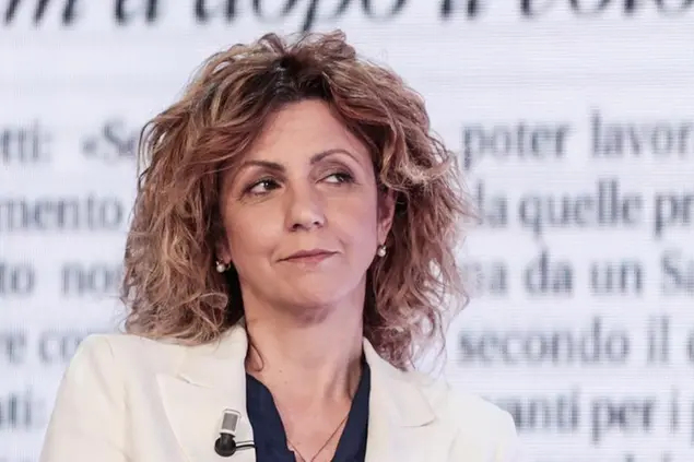 23/05/2019 Roma, La7, trasmissione televisiva L'Aria che Tira, nella foto Barbara Lezzi ministra per il Sud