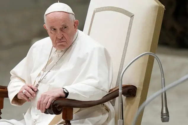 Pope Francis attends the weekly general audience at the Vatican, Wednesday, Aug. 10, 2022. (AP Photo/Andrew Medichini)