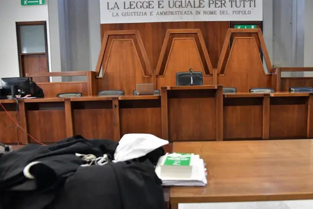 14/01/2019 Massa, nuova udienza del processo a Cappato e Welby, l'aula del tribunale vuota