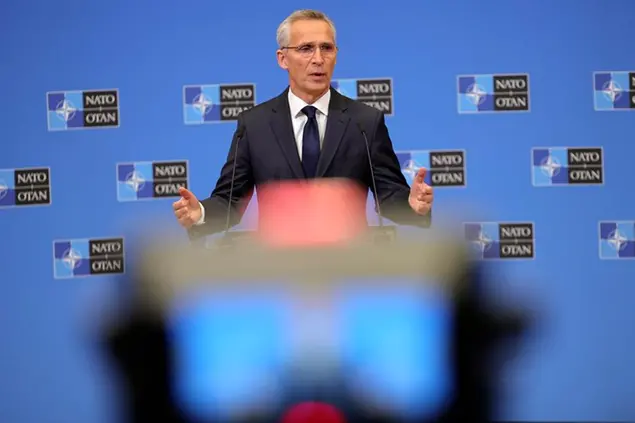 NATO Secretary General Jens Stoltenberg speaks during a press conference at the NATO headquarters, Wednesday, Nov. 16, 2022 in Brussels. Ambassadors from the 30 NATO nations gathered in Brussels Wednesday for emergency talks after Poland said that a Russian-made missile fell on its territory, killing two people, and U.S. President Joe Biden and his allies promised support for the investigation into the incident. (AP Photo/Olivier Matthys)