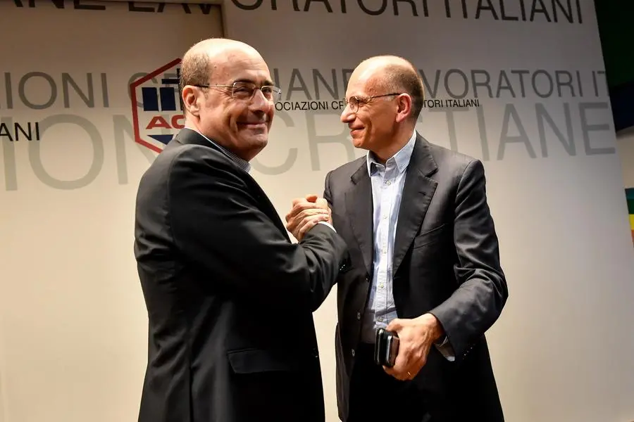 Nicola Zingaretti ued Enrico Letta (LaPresse)