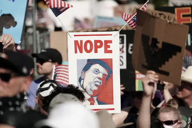 Una protesta contro Trump