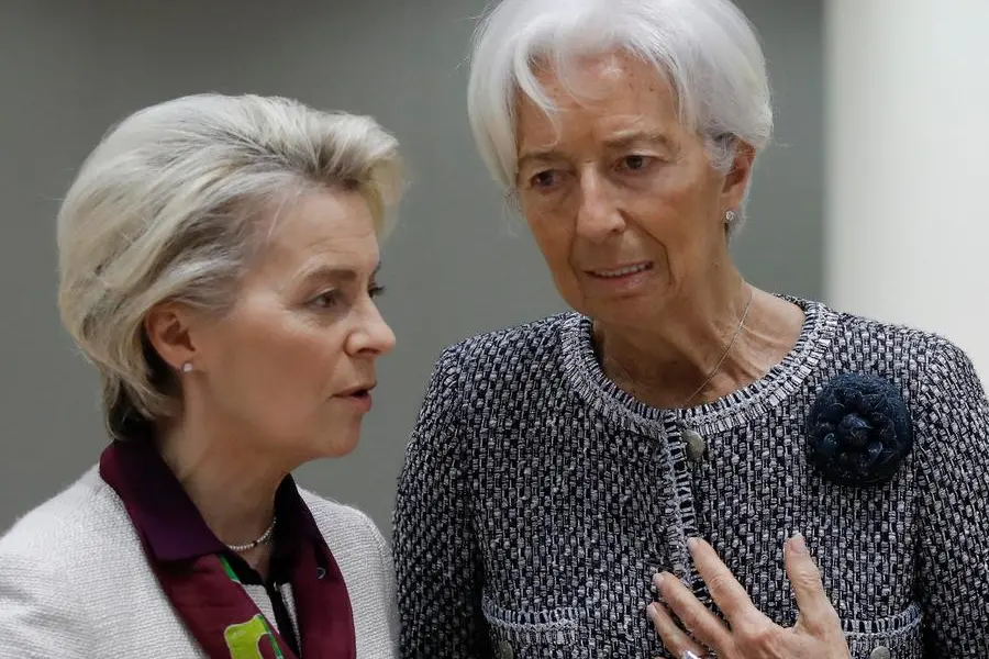 Von der Leyen e Lagarde. Foto Ansa