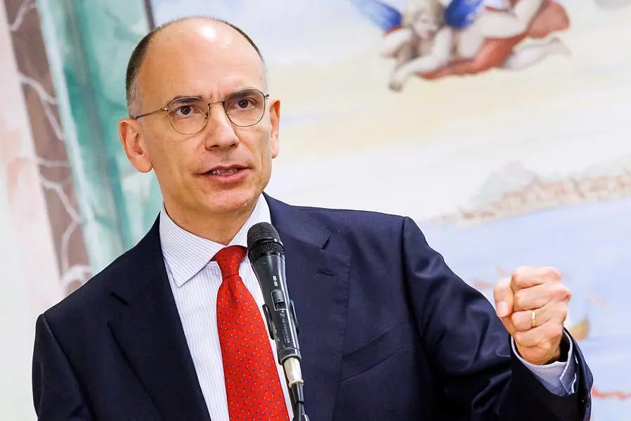 Foto Roberto Monaldo / LaPresse 19-11-2022 Roma Politica Assemblea nazionale del Partito Democratico Nella foto Il segretario Enrico Letta durante la relazione iniziale 19-11-2022 Rome (Italy) Politics Democratic Party national assembly In the pic Enrico Letta