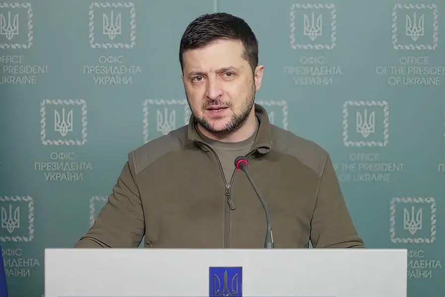 (Ukrainian Presidential Press Office via AP)